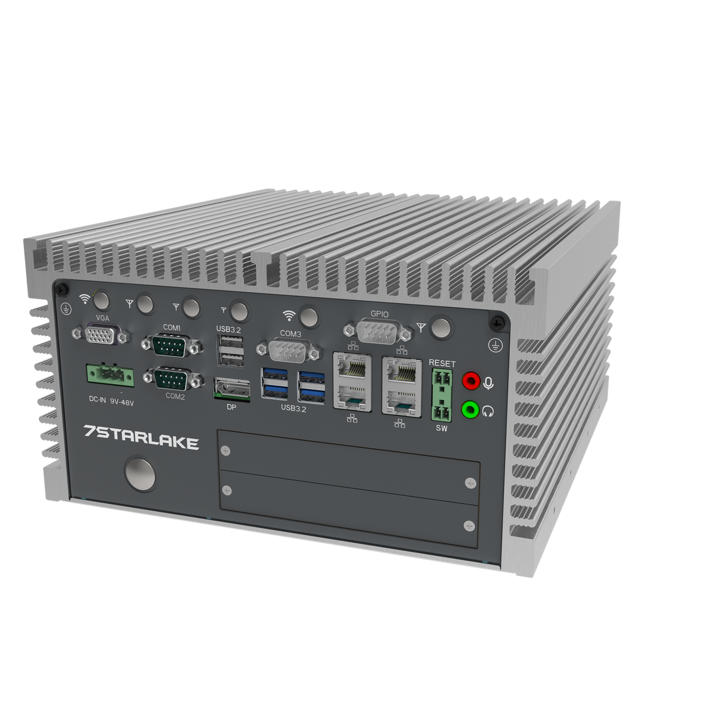 CPT200-L: Industrial Fanless Embedded Computer with 4 x 2.5GbE, 3 x COM, Triple Display, 2 x Expansion Door