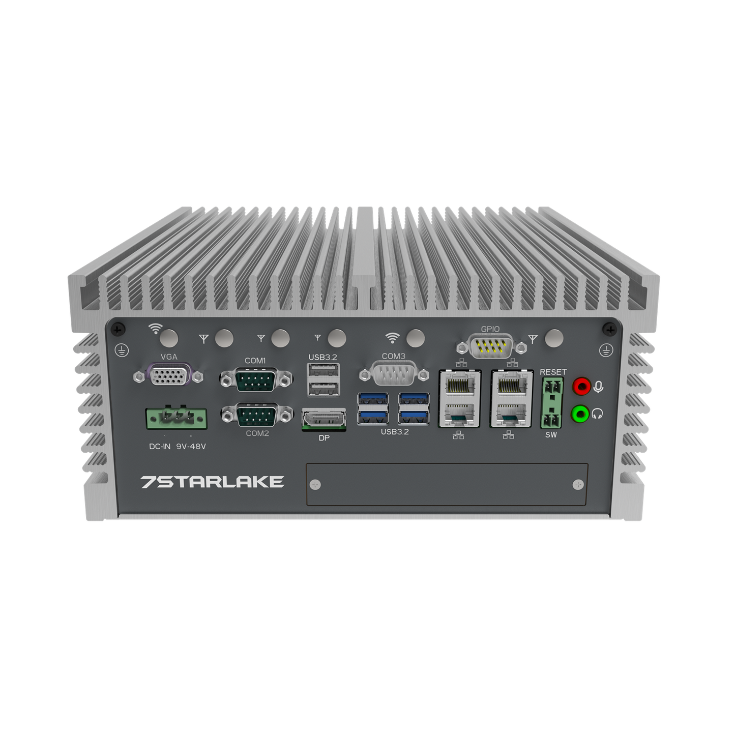 CPT200-S: Industrial Fanless Embedded Computer with 4 x 2.5GbE, 3 x COM, Triple Display, 2 x Expansion Door