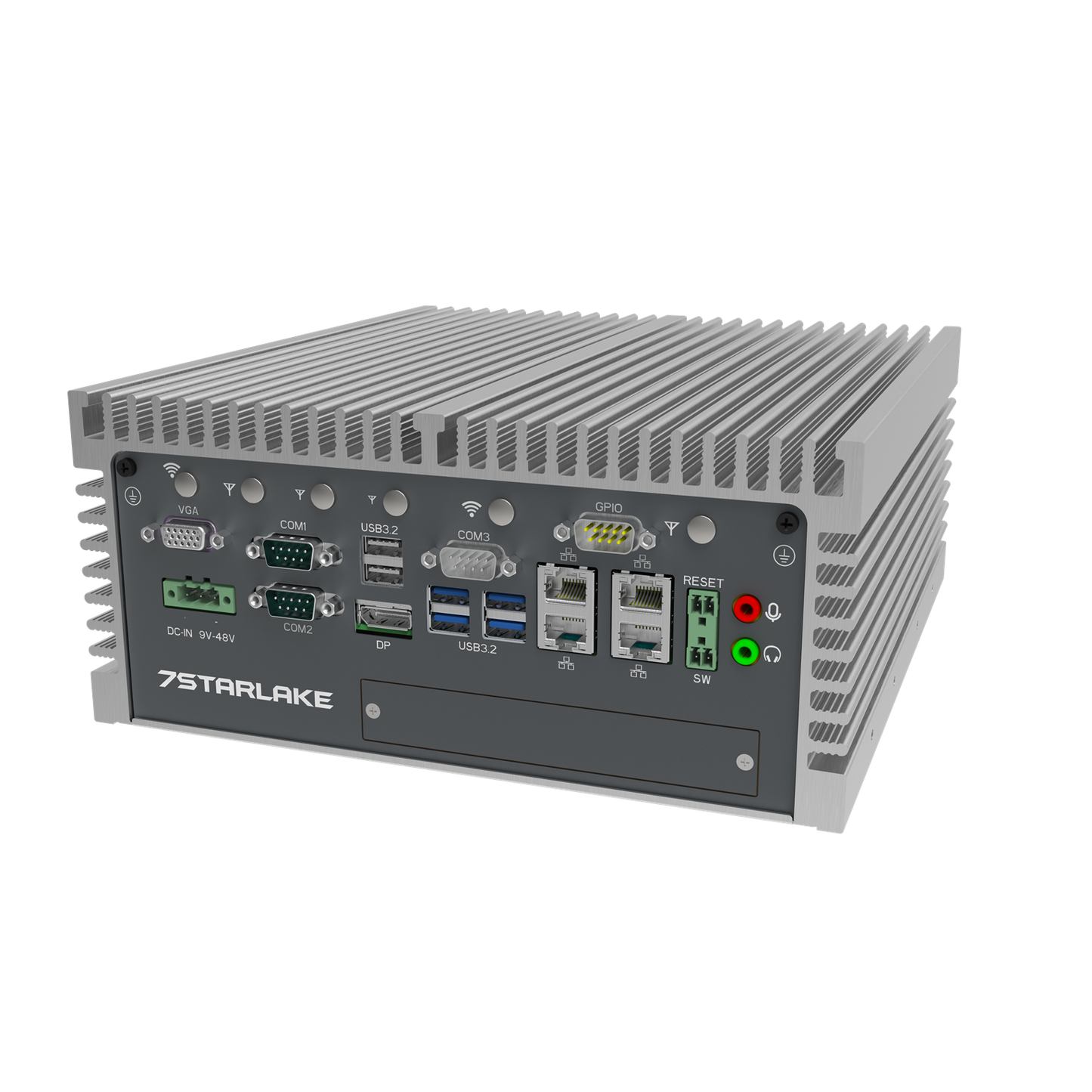 CPT200-S: Industrial Fanless Embedded Computer with 4 x 2.5GbE, 3 x COM, Triple Display, 2 x Expansion Door