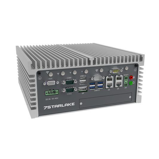 CPT200-S: Industrial Fanless Embedded Computer with 4 x 2.5GbE, 3 x COM, Triple Display, 2 x Expansion Door