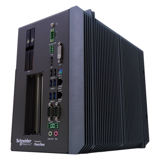 SCH3X1: Smart Energy Fanless Computer with  2 x COM, 2 x PCIe Expansion, 2 x Hot Swappable SSD,                  DC Input 9~48V