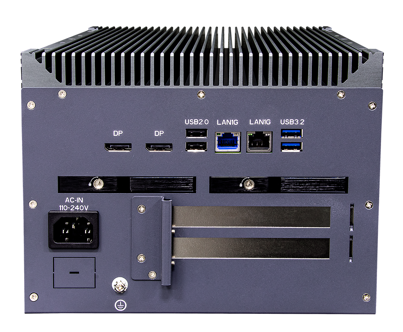 SCH4X2-AC: IEC-61850-3 ,IEEE-1613 Smart Energy Fanless Computer with 2 x PCIe Expansion, 2 x Hot Swappable SSD, AC Input 110~240V