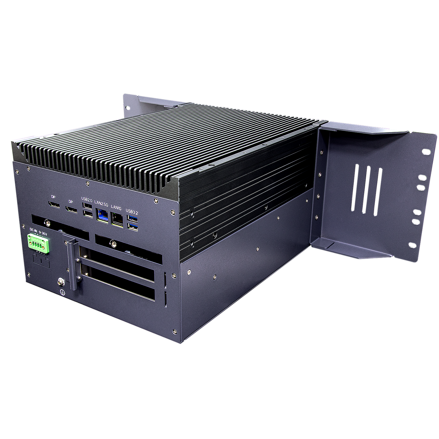 SCH3X2-DC: IEC-61850-3 ,IEEE-1613 Smart Energy Fanless Computer with 2 x PCIe Expansion, 2 x Hot Swappable SSD, DC Input 16~31V