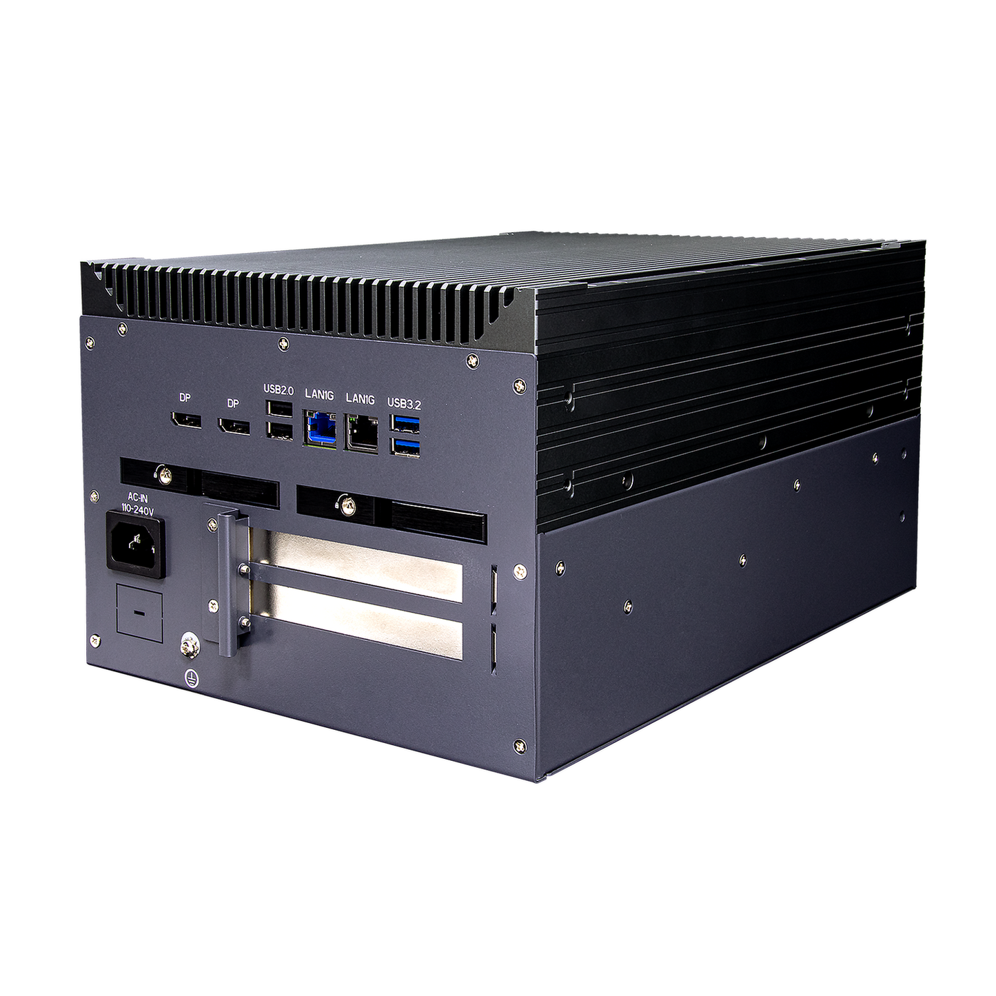 SCH4X2-AC: IEC-61850-3 ,IEEE-1613 Smart Energy Fanless Computer with 2 x PCIe Expansion, 2 x Hot Swappable SSD, AC Input 110~240V