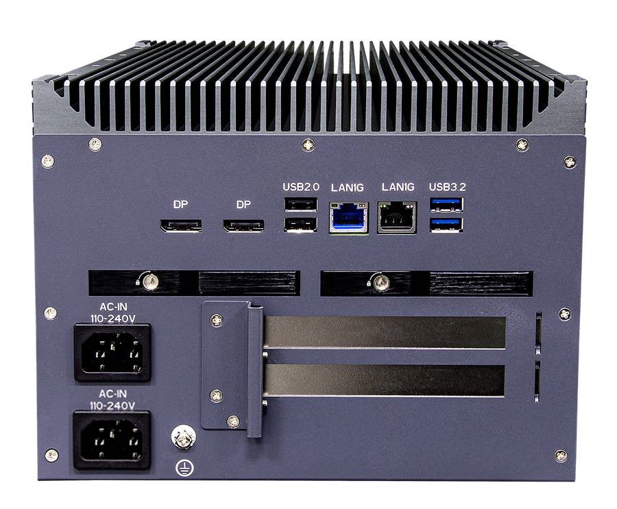 SCH4X2-RAC: IEC-61850-3 ,IEEE-1613 Smart Energy Fanless Computer with 2 x PCIe Expansion, 2 x Hot Swappable SSD, Redundant AC Input 110~240V