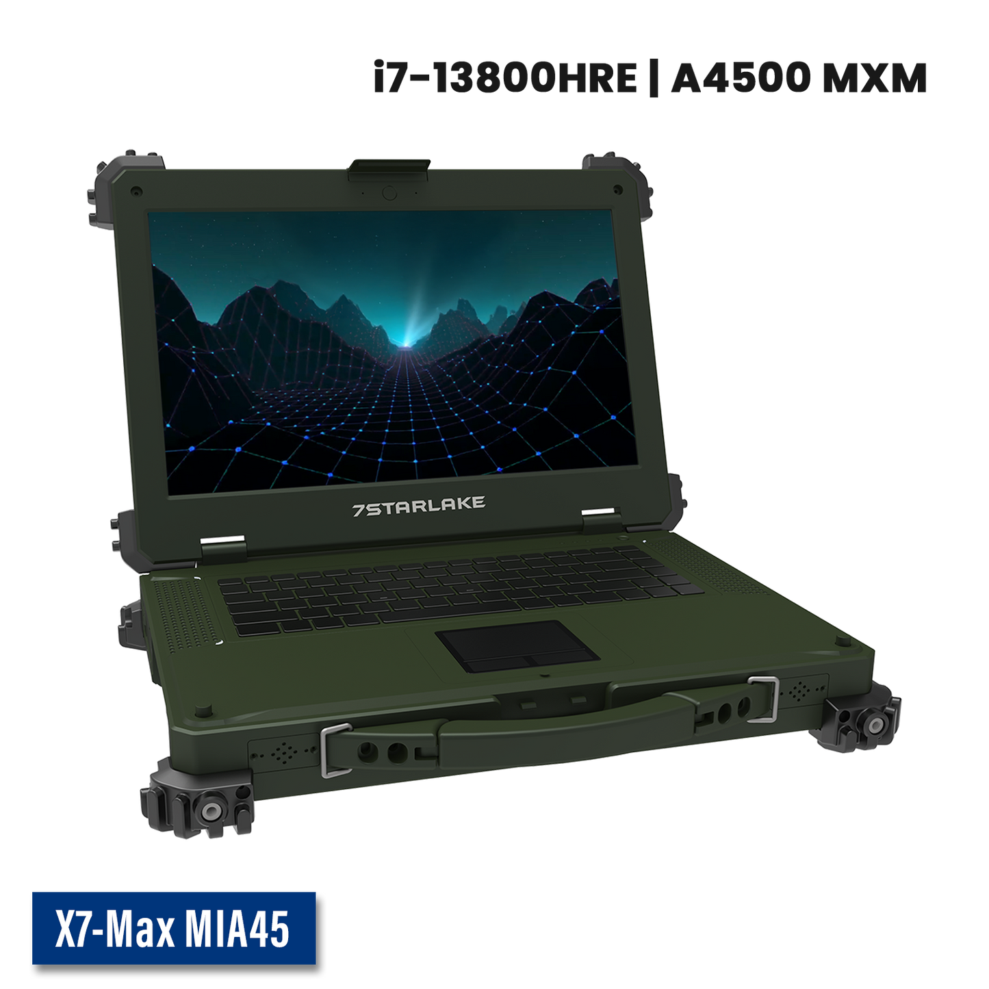 X7-Max MIA45 Military Laptop | Core i7, Quadro A4500 GPU, Multi-touch Screen