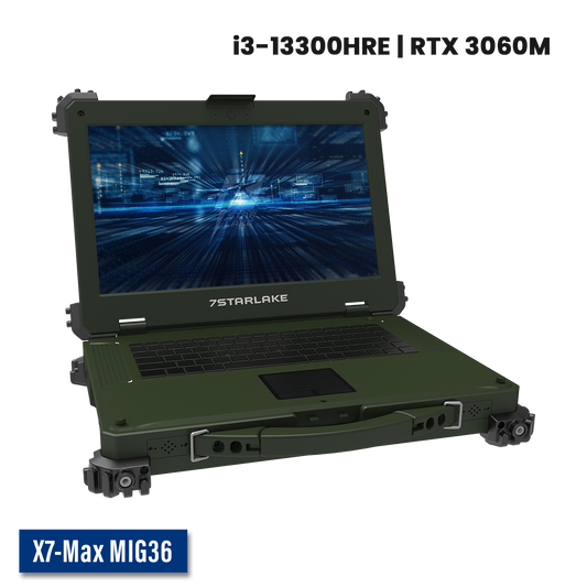 X7-Max MIG36 Military Laptop | Core i3, RTX 3060M GPU, Multi-touch Screen