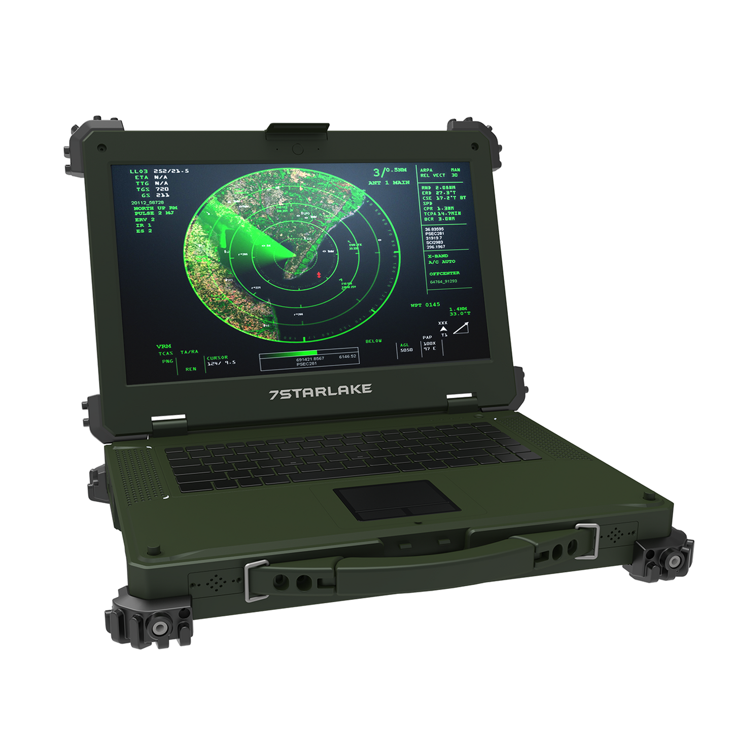X7-Pro PIA45 Military Laptop | Core i7, QUADRO A4500, Multi-Touch, MIL-38999 Connectors
