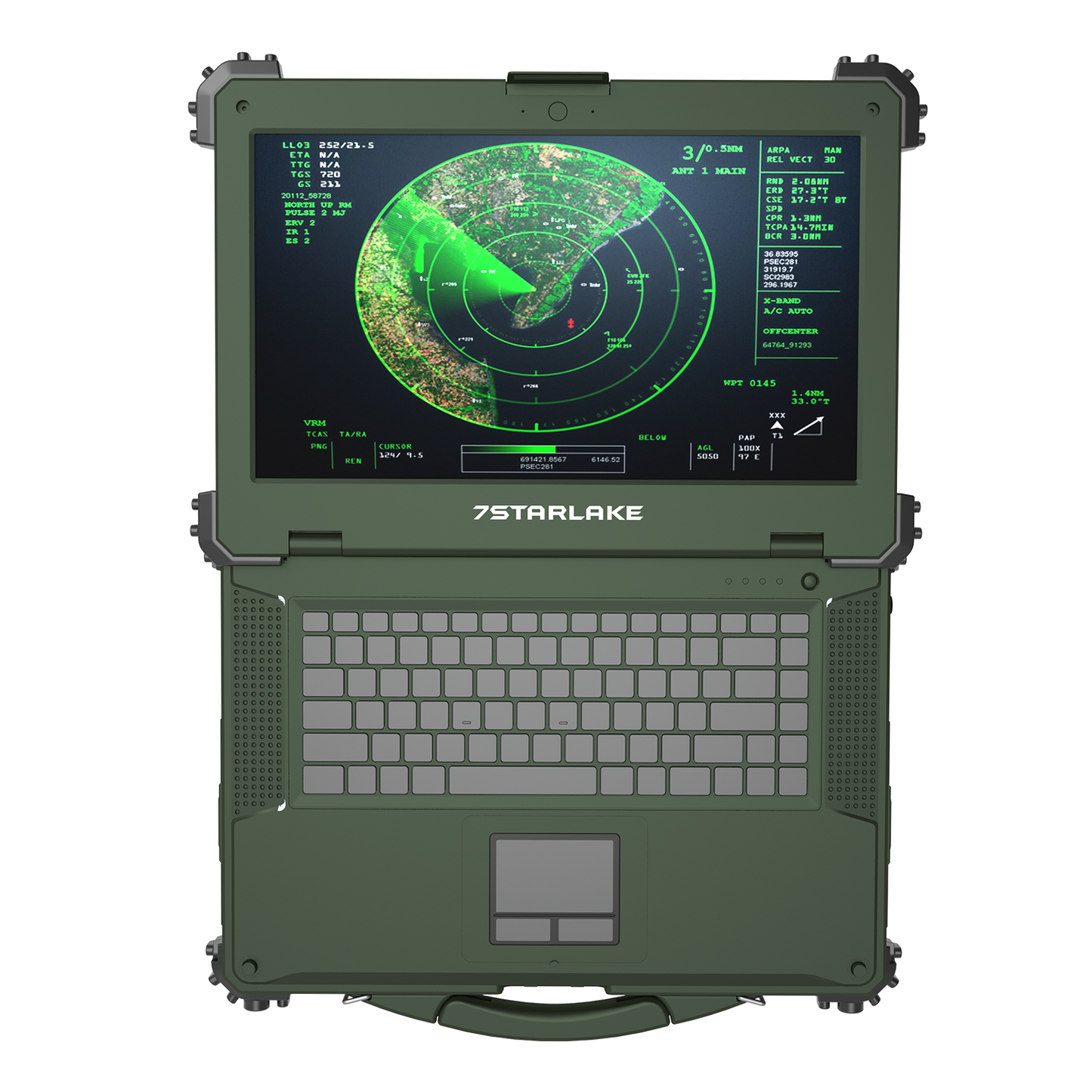 X7-Pro PIA45 Military Laptop | Core i7, QUADRO A4500, Multi-Touch, MIL-38999 Connectors