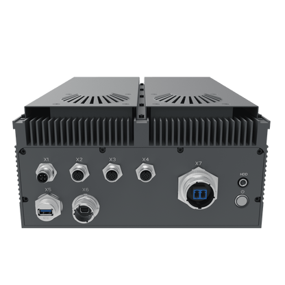 IV320-RS-F10G: Full IP65 Rugged AI Edge Computer with GPU, 1 x 10GbE w/M20, 1 x 2.5GbE w/M12, 1 x 1GbE w/M12, 1 x miniDP w/M20, 1 x USB3.0 w/M20, DC-IN 18~36V