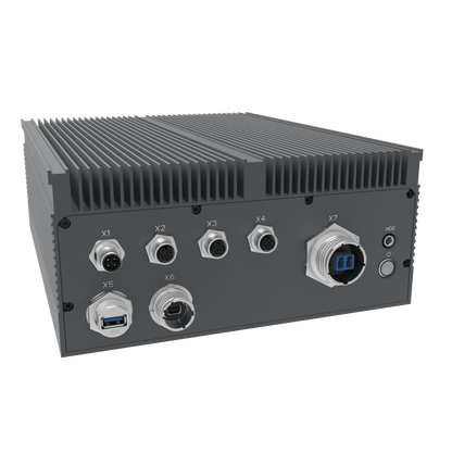 IV320-RS-X10G: Full IP65 Rugged AI Edge Computer with 1 x 10GbE w/M20, 1 x 2.5GbE w/M12, 1 x 1GbE w/M12, 1 x miniDP w/M20, 1 x USB3.0 w/M20, DC-IN 18~36V
