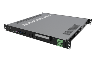 ROC286AA: 1U Fanless Rackmount Server with 2 x COM, 6 x USB, Redundant DC-IN 9~36V