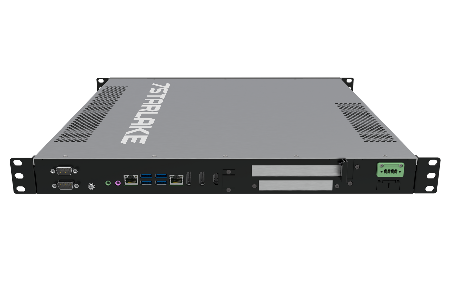 ROC286A: 1U Fanless Rackmount Server with 2 x COM, 6 x USB, DC-IN 9~36V