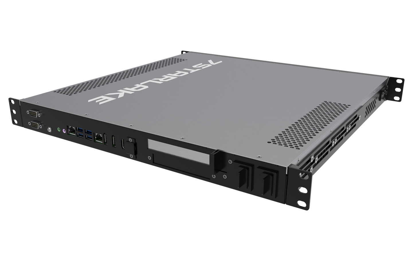 ROC286BB: 1U Fanless Rackmount Server with 2 x COM, 6 x USB, Redundant AC-IN 90~260V