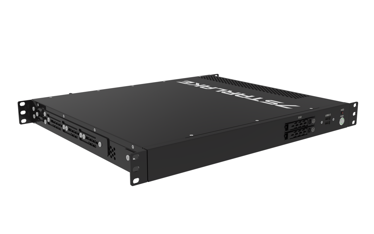 ROC288AA: 1U Fanless Rackmount Server with 3 x LAN, 8 x USB, 4 x Display, Redundant DC-IN 16~31V