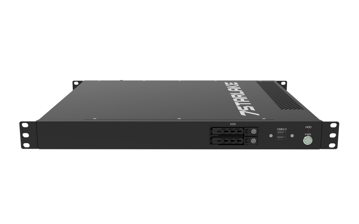 ROC288AA: 1U Fanless Rackmount Server with 3 x LAN, 8 x USB, 4 x Display, Redundant DC-IN 16~31V