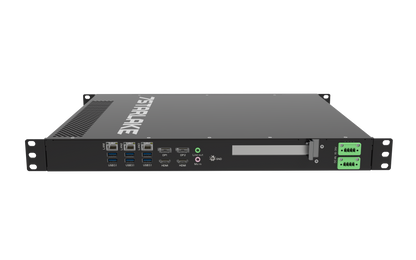 ROC288AA: 1U Fanless Rackmount Server with 3 x LAN, 8 x USB, 4 x Display, Redundant DC-IN 16~31V