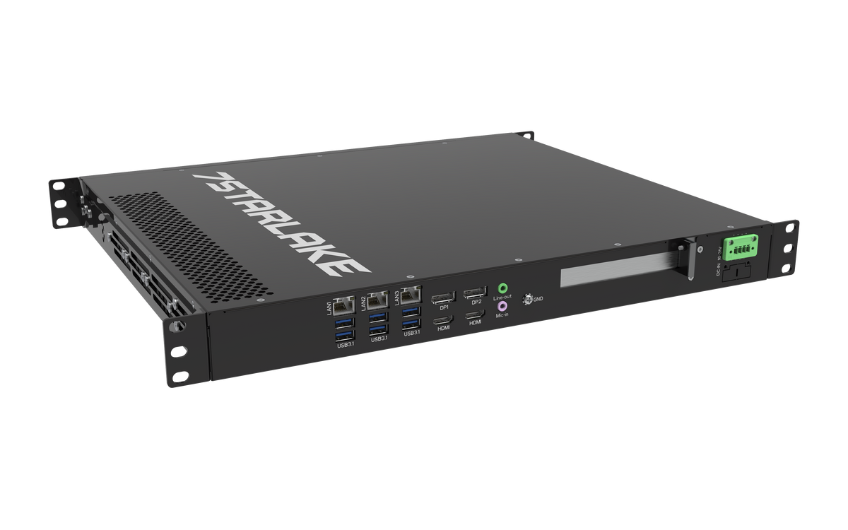 ROC288A: 1U Fanless Rackmount Server with 3 x LAN, 8 x USB, 4 x Display, DC-IN 16~31V