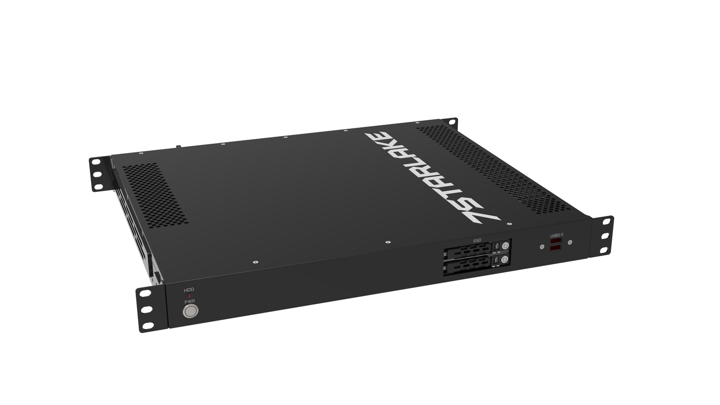 ROC288A: 1U Fanless Rackmount Server with 3 x LAN, 8 x USB, 4 x Display, DC-IN 12~36V