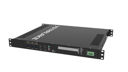 ROC288A: 1U Fanless Rackmount Server with 3 x LAN, 8 x USB, 4 x Display, DC-IN 12~36V