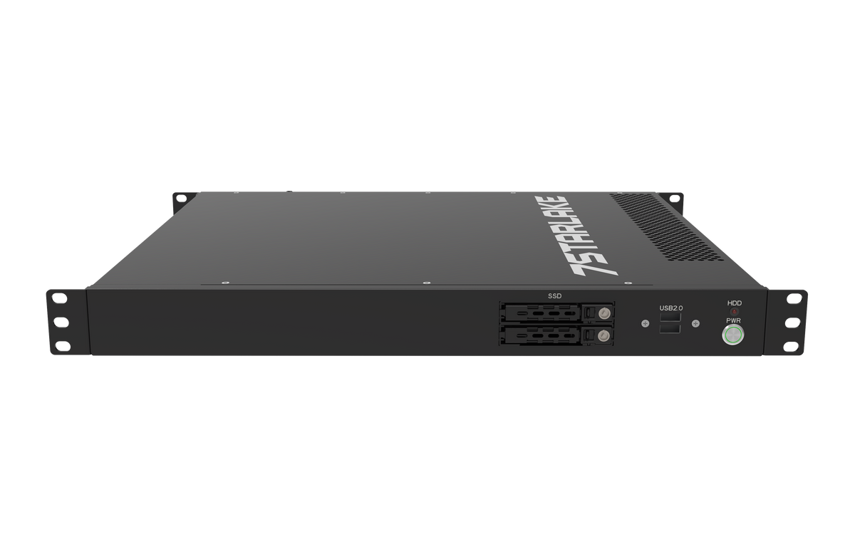 ROC288B: 1U Fanless Rackmount Server with 3 x LAN, 8 x USB, 4 x Display, AC-IN 100~240V