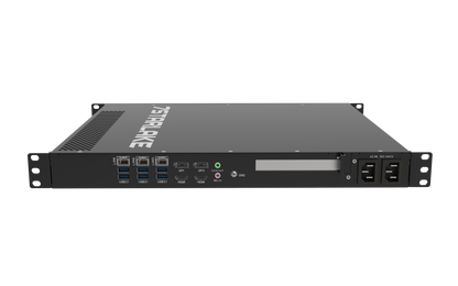 ROC288B: 1U Fanless Rackmount Server with 3 x LAN, 8 x USB, 4 x Display, AC-IN 100~240V