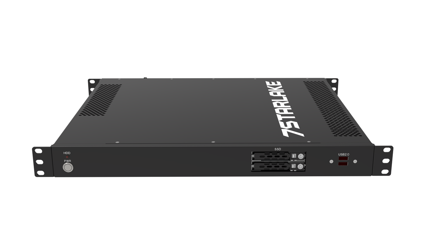 ROC288BB: 1U Fanless Rackmount Server with 3 x LAN, 8 x USB, 4 x Display, Redundant AC-IN 100~240V