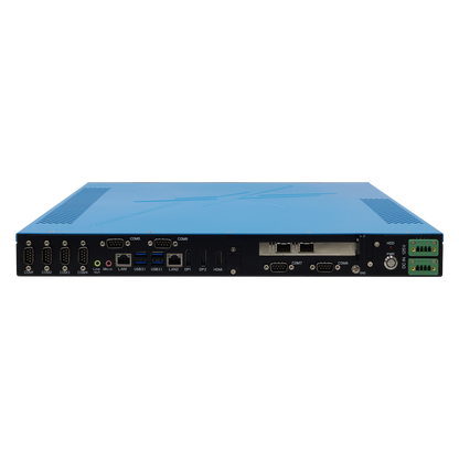 SCH202: 1U Fanless Power Automation Computer with 8 x COM, 2 x 10GbE, Redundant 125V DC