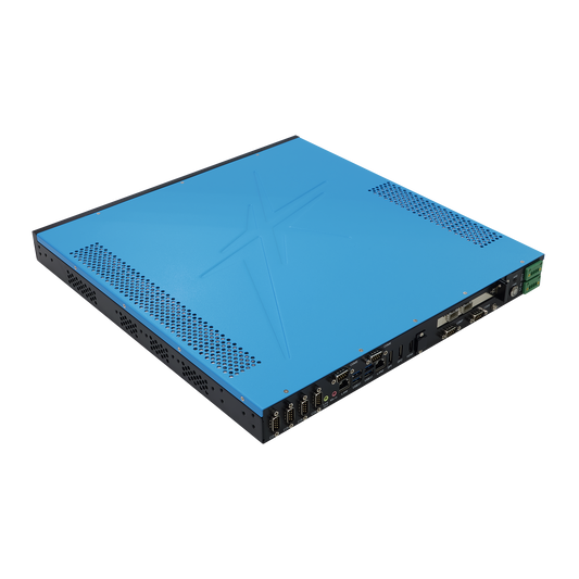 SCH202: 1U Fanless Power Automation Computer with 8 x COM, 2 x 10GbE, Redundant 125V DC