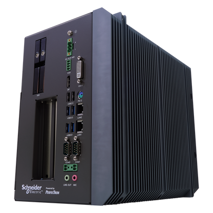 SCH3X1: Smart Energy Fanless Computer with  2 x COM, 2 x PCIe Expansion, 2 x Hot Swappable SSD,                  DC Input 9~48V
