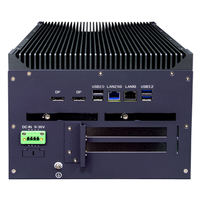 SCH3X2-DC: IEC-61850-3 ,IEEE-1613 Smart Energy Fanless Computer with 2 x PCIe Expansion, 2 x Hot Swappable SSD, DC Input 16~31V