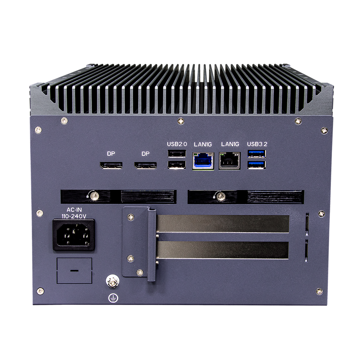SCH4X2-AC: IEC-61850-3 ,IEEE-1613 Smart Energy Fanless Computer with 2 x PCIe Expansion, 2 x Hot Swappable SSD, AC Input 110~240V