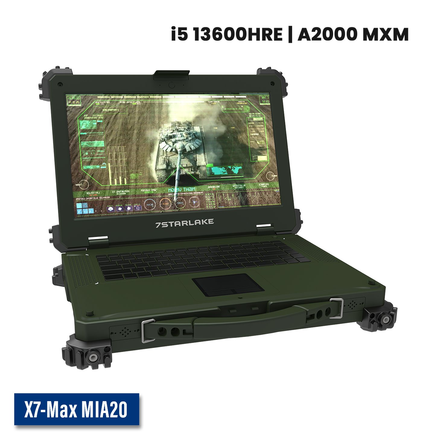 X7-Max MIA20 Military Laptop | Core i3, Quadro A2000 GPU, Multi-touch Screen