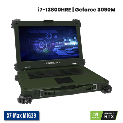 X7-Max MIG39 Military Laptop | Core i7, NVIDIA RTX 3090M, Multi-touch Screen