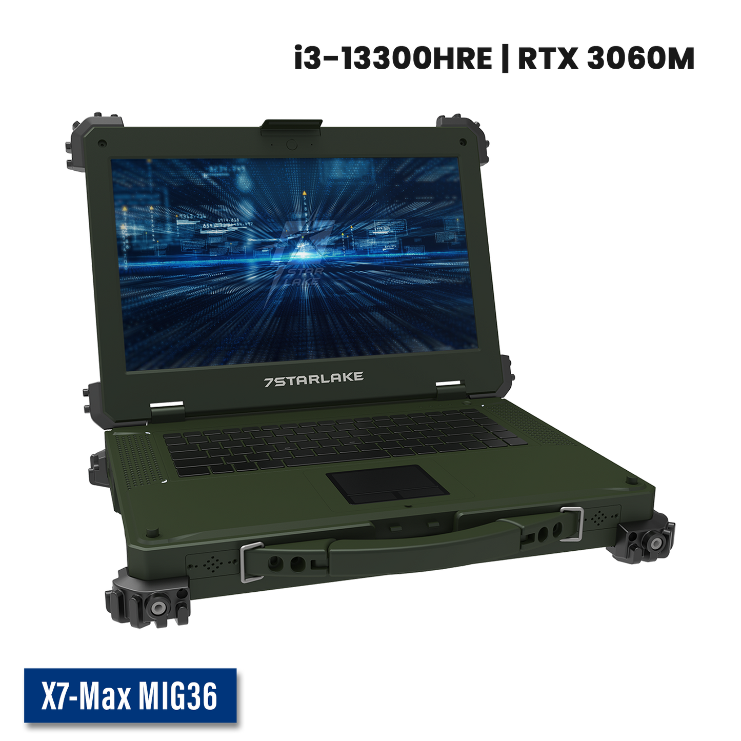 X7-Max MIG36 Military Laptop | Core i3, RTX 3060M GPU, Multi-touch Screen