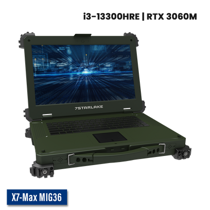 X7-Max MIG36 Military Laptop | Core i3, RTX 3060M GPU, Multi-touch Screen