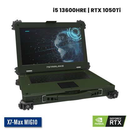 X7-Max MIG10 Military Laptop |  Core i5, RTX 1050Ti GPU, Multi-touch Screen