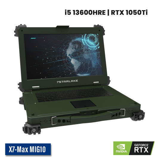 X7-Max MIG10 Military Laptop |  Core i5, RTX 1050Ti GPU, Multi-touch Screen