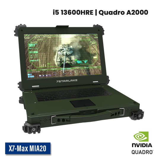 X7-Max MIA20 Military Laptop | Core i5, Quadro A2000 GPU, Multi-touch Screen