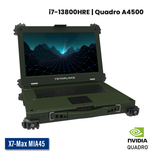 X7-Max MIA45 Military Laptop | Core i7, Quadro A4500 GPU, Multi-touch Screen