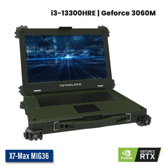 X7-Max MIG36 Military Laptop | Core i3, RTX 3060M GPU, Multi-touch Screen