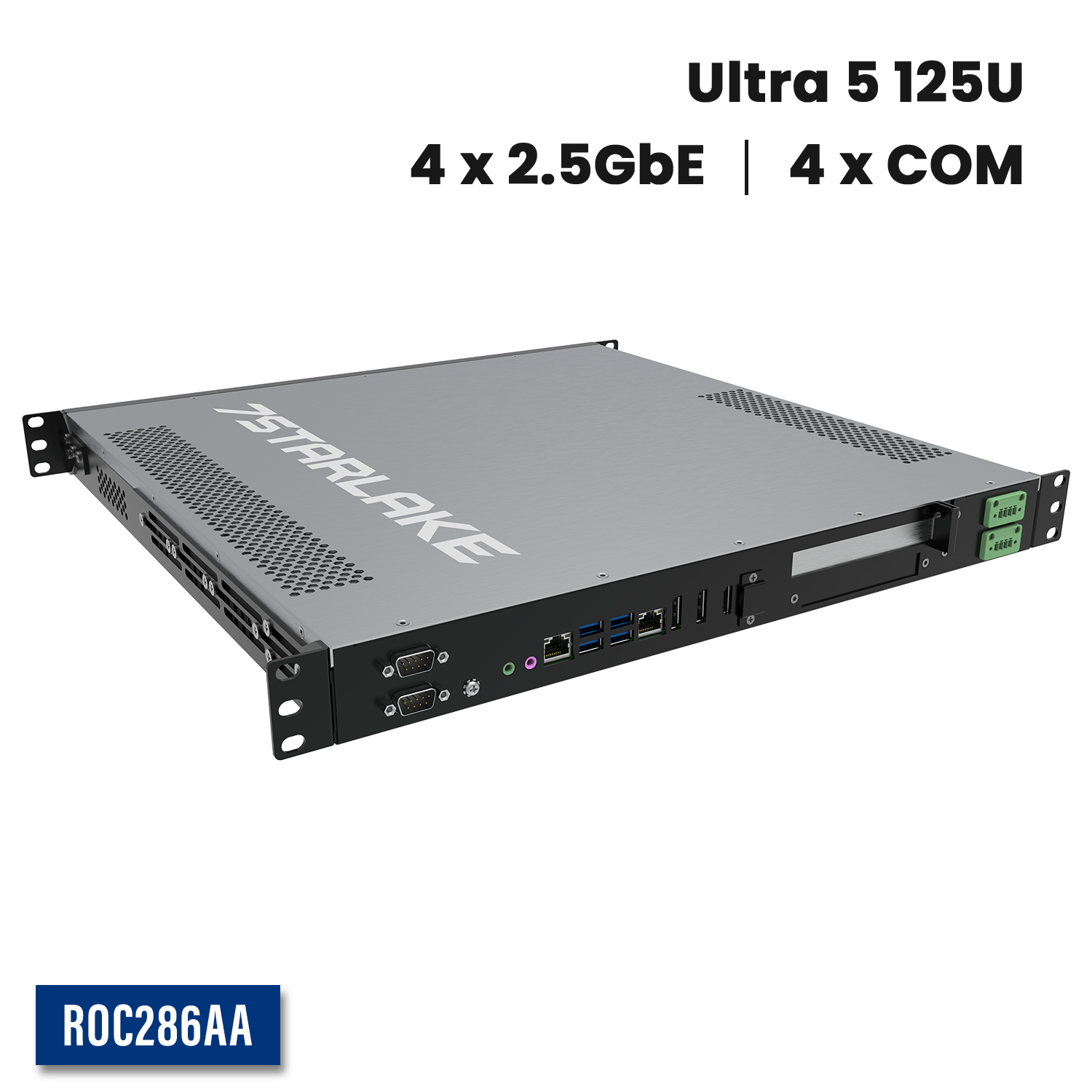 ROC286AA: 1U Fanless Rackmount Server with 2 x COM, 6 x USB, Redundant ...