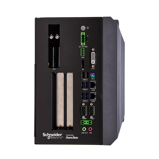 SCH3X1: Smart Energy Fanless Computer with  2 x COM, 2 x PCIe Expansion, 2 x Hot Swappable SSD,                  DC Input 9~48V